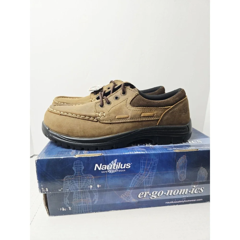 Nautilus Mens safety shoe N1826 leather composite toe sz 11.5